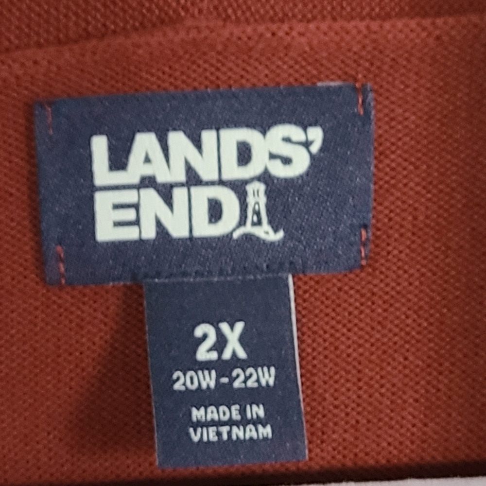Lands End Cardigan Sweater Terracotta Orange Rust 2X - Picture 4 of 11